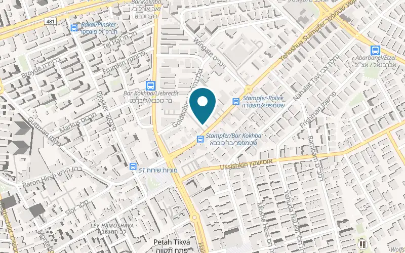 Map showing Sandra Flowers at 33 Yehoshua Stampfer Street, Petah Tikva