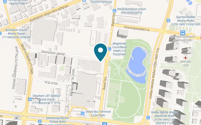 Map showing Schnitzel Kuki at 1 Basel Street, Kiryat Arye, Petah Tikva
