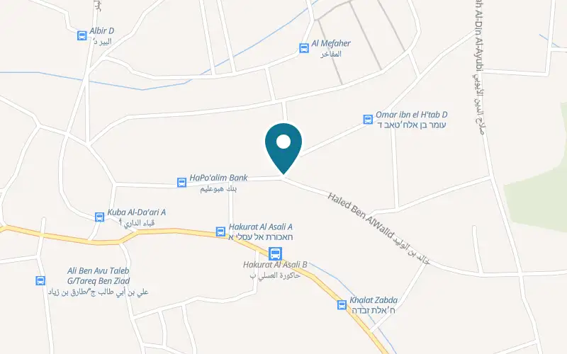 Map showing Schnitzi at 14 Khaled ibn al-Walid Street, Kafr Qara