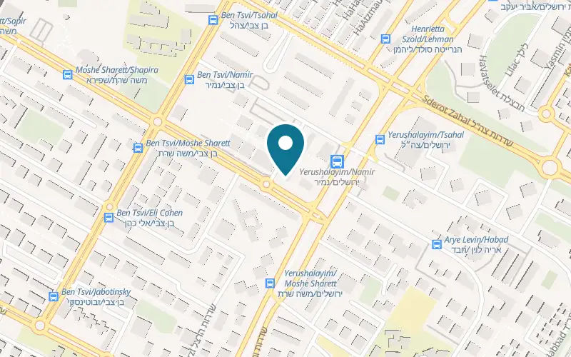 Map showing Sea Sushi at 2 Martin Buber Street, Kiryat Yam