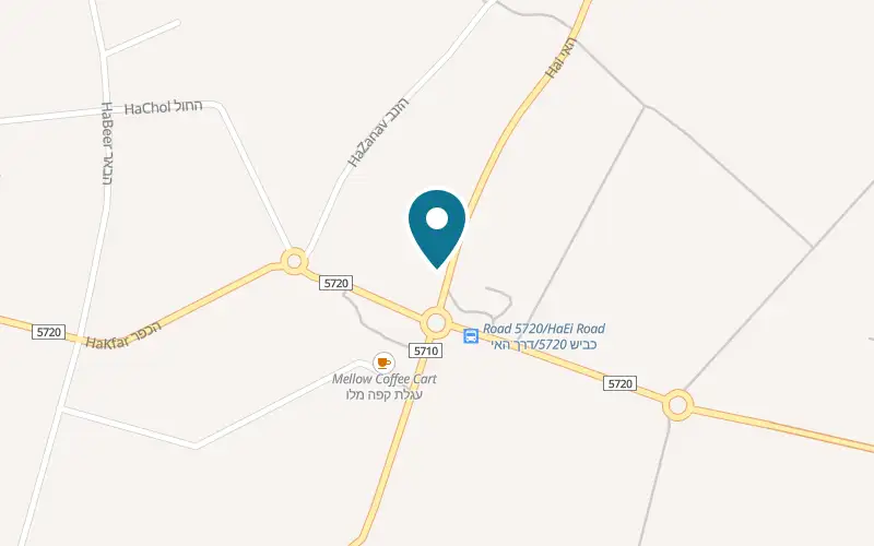 Map showing Shabtai Pizza & Beer at HaI Road, Kfar Vitkin