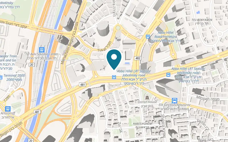 Map showing Shany Confectionery, Bursa at 5 Jabotinsky Road, Diamond Exchange district, Ramat Gan