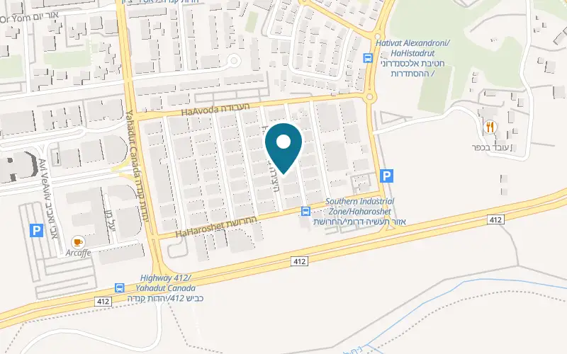 Map showing Sharabi Meat Marketing at 6 HaYetsira Street, Or Yehuda