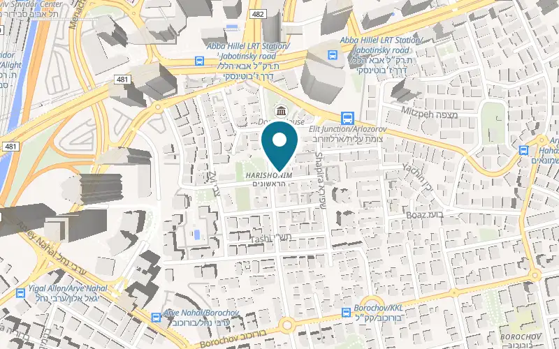 Map showing Sharli Harari Hair Designers at 21 Dov Friedman Street, Ramat Gan