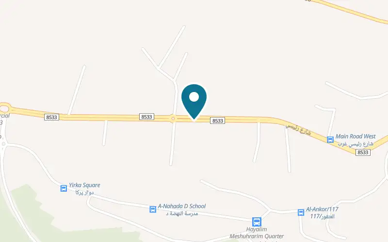 Map showing Shawarma Abu Ali at Main Street, Yarka