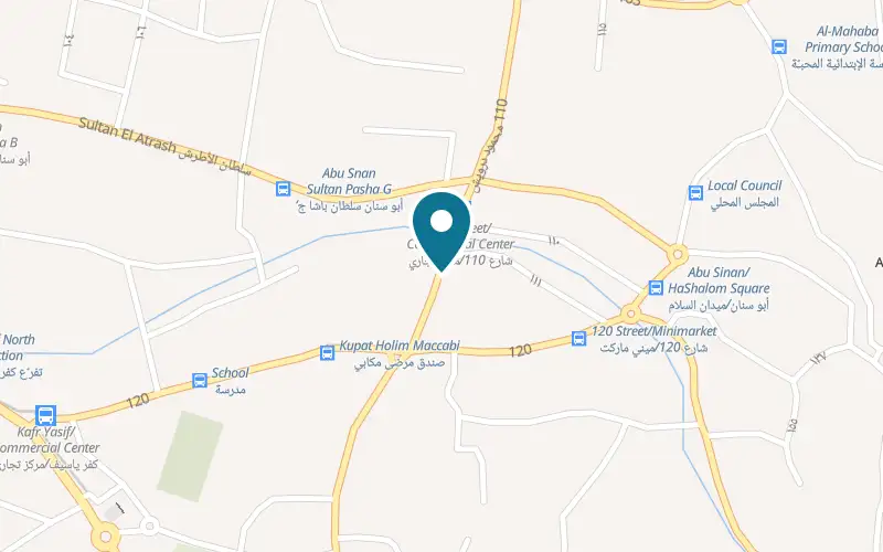 Map showing Shawarma Fauzi at The commercial centre, Abu Snan