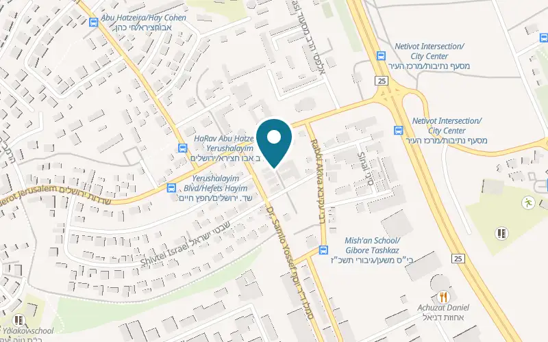 Map showing Shawarma Kahlon at 17 Dr. Yosef Samelo Street, the old market, Netivot