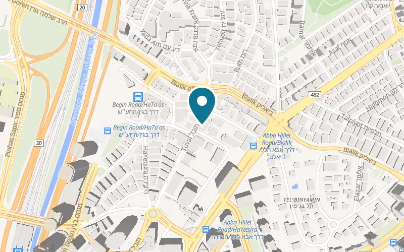 Map showing Shawarma Shemesh, Bursa at 9 Tuval Street, Diamond Exchange district, Ramat Gan