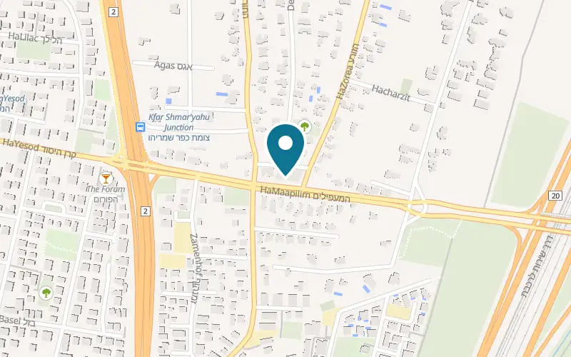 Map showing Shawarma Shmaryahu at 17 HaMa'apilim Street, Kfar Shmaryahu