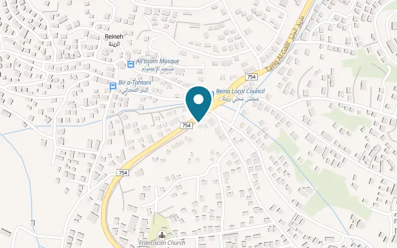 Map showing Shawarma Tamer at Al-Ma'ayan area, Reineh