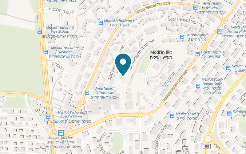 Map showing Shay Digital at 20 Or HaHayim Street, Modi'in Illit