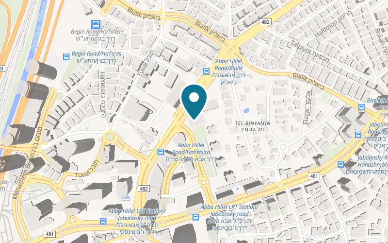 Map showing Sheldon at 14 Abba Hillel Silver Road, Diamond Exchange district, Ramat Gan