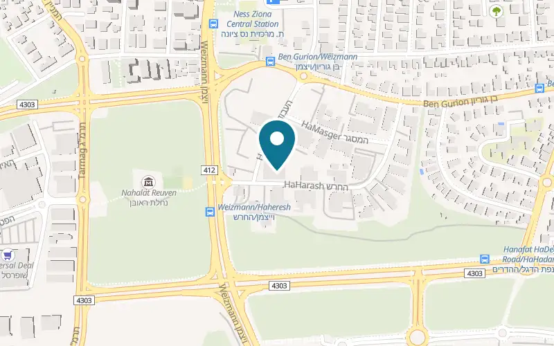 Map showing Sheldor Garage at 3 HaHarash Street, Ness Ziona
