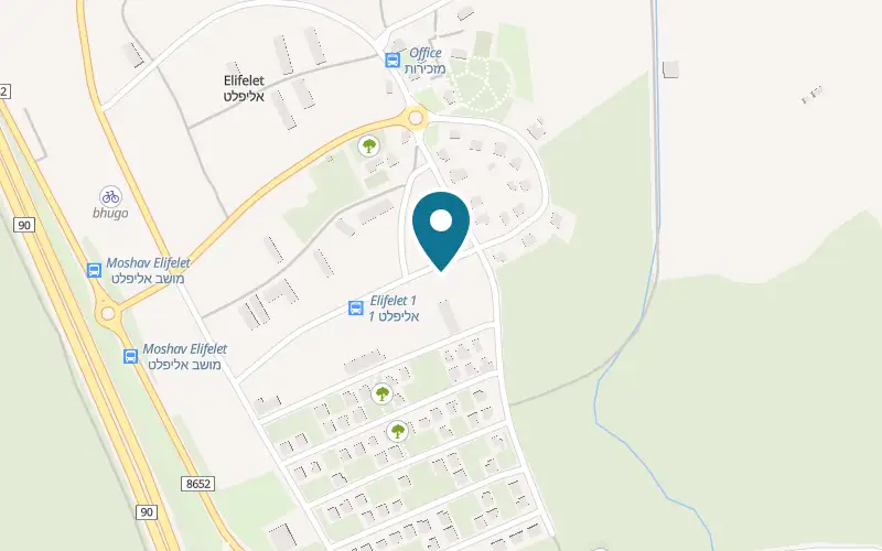 Map showing Shirat HaGalil at Moshav Elifelet, Upper Galilee, Elifelet
