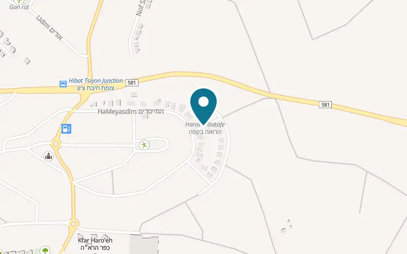 Map showing Shoshana's Cakes at Kfar HaRoeh, Kfar Haroeh