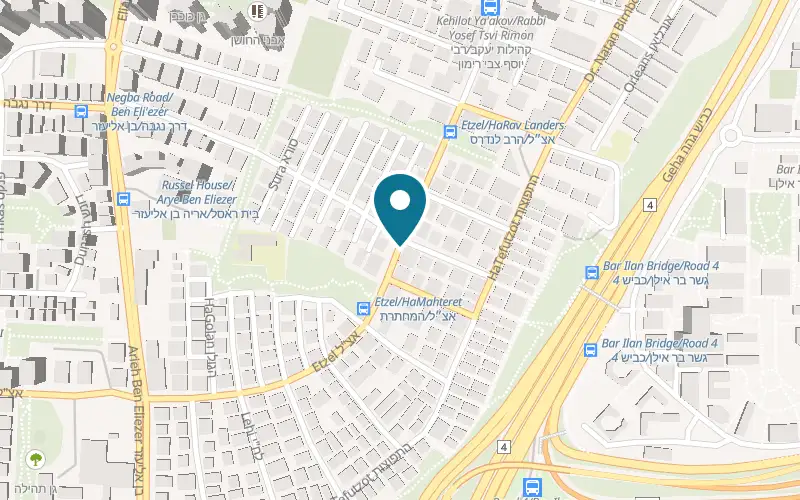 Map showing Shuk HaShchuna at 44 HaEtzel Street, Ramat Gan