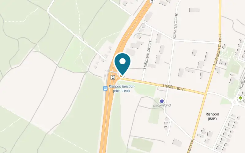 Map showing Shuki's Truck at 2 HaKfar Street, Rishpon