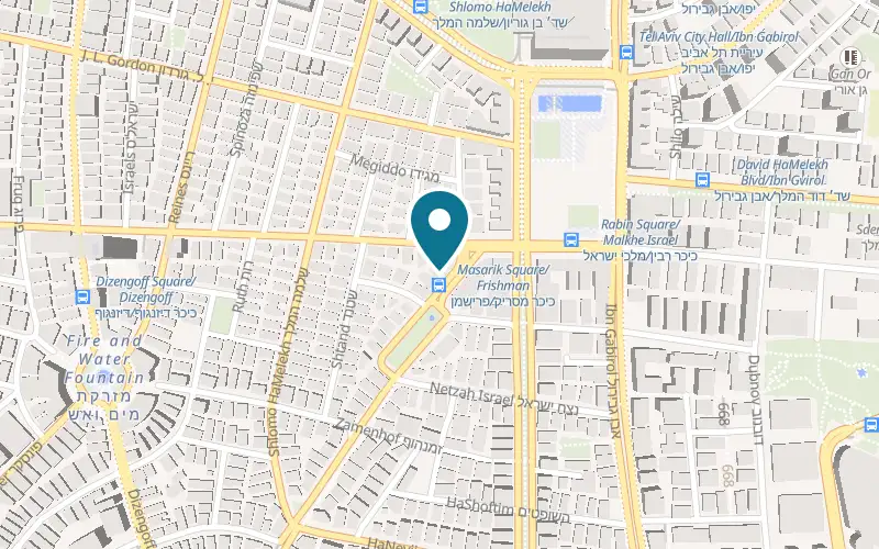 Map showing Shuna Jewelry Studio at 17 Masarik Boulevard, Tel Aviv-Yafo