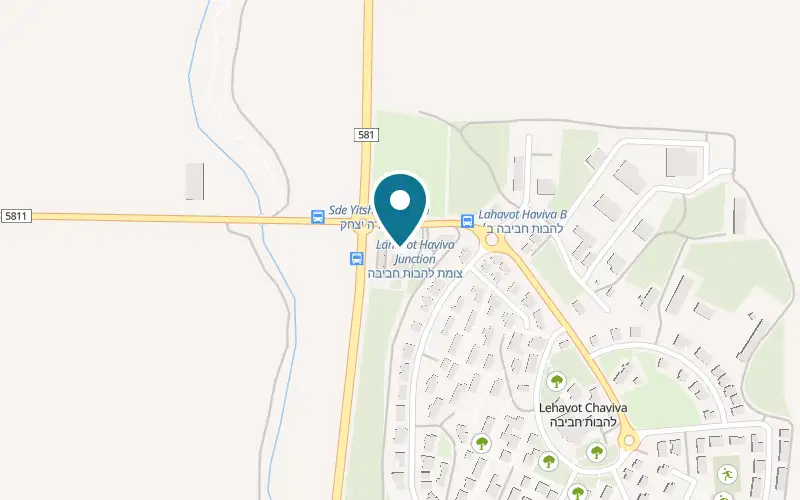 Map showing Si Cafe Lehavot Haviva at The Dor Alon fuel station at the entrance to Kibbutz Lehavot Haviva, Lehavot Haviva