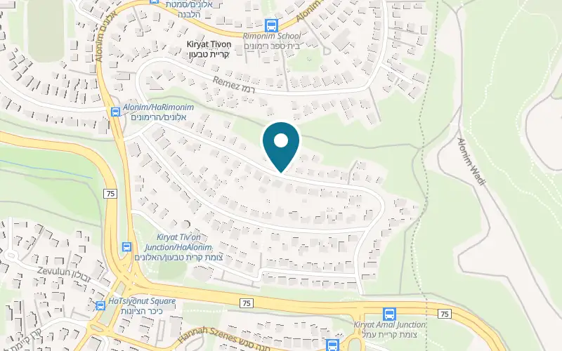 Map showing Simon Winery at 43 Borochov Street, Kiryat Tiv'on
