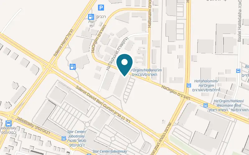 Map showing Sinta at 19 HaOrgim Street, Hatzi Hinam compound, Ashdod