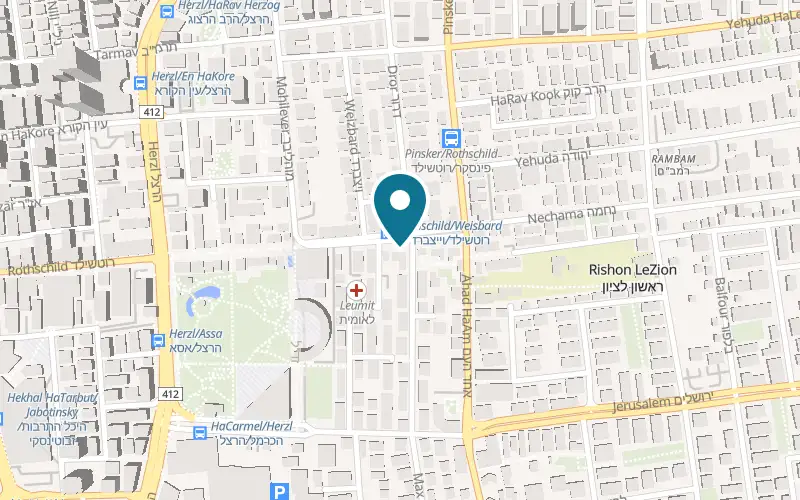 Map showing Sir Gifts at 1 Rothschild Boulevard, Rishon LeZion