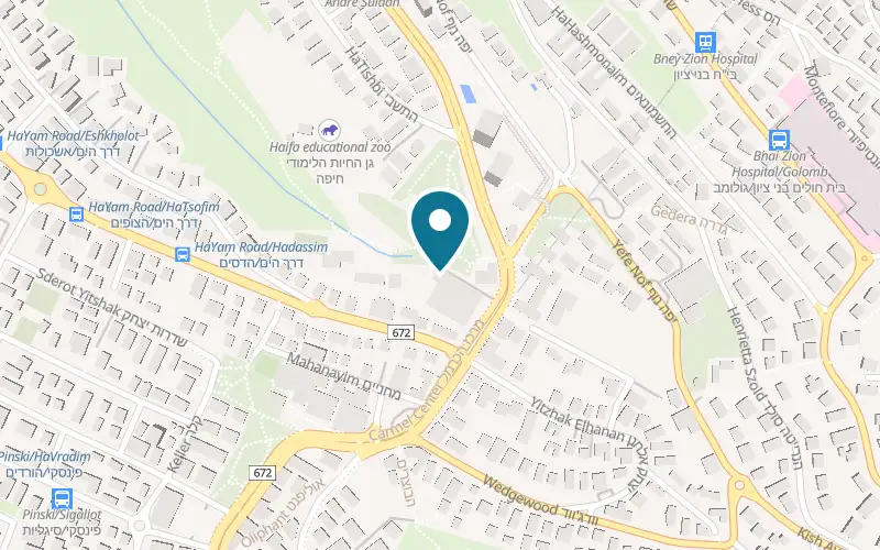 Map showing Sleek at 124 HaNassi Avenue, Carmel Center, Haifa