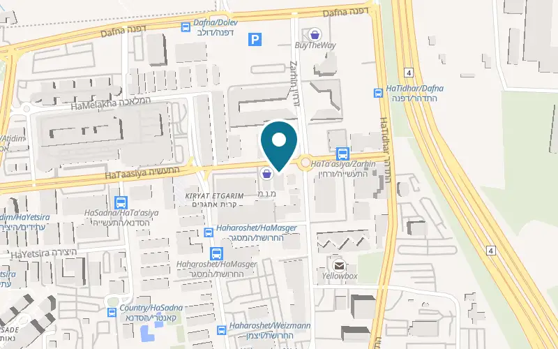 Map showing Slow & Bro at 5 HaTa'asiya Street, Ra'anana industrial zone, Ra'anana