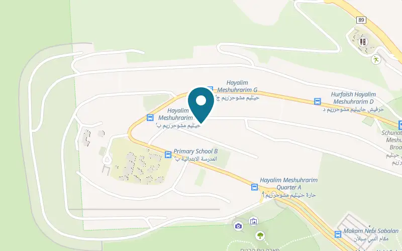 Map showing Sofia's Druze Kitchen at Hayalim Meshuhrarim neighbourhood, Hurfeish