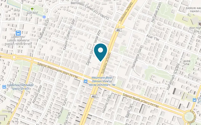 Map showing Soko 77 at 77 Sokolov Street, Ramat HaSharon