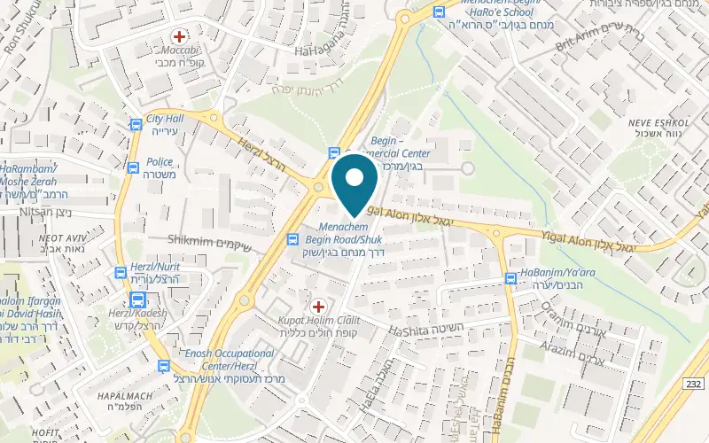 Map showing Sonia Flowers at 4 Yigal Alon Boulevard, Sderot