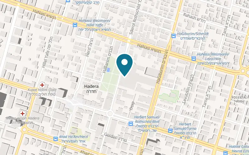 Map showing Space Hadera at Ofer Lev Hadera mall, 40 Rothschild Boulevard, Hadera