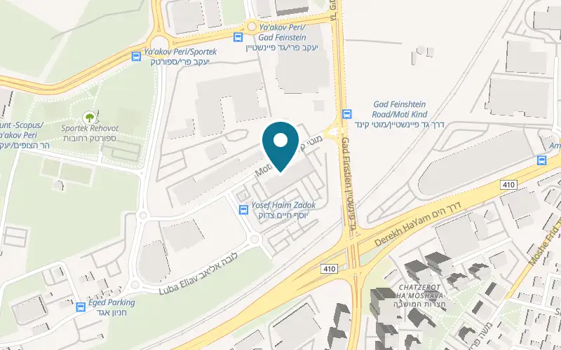 Map showing Space Rehovot at Centro compound, office building, 2nd floor, 10 Moti Kind Street, Rehovot