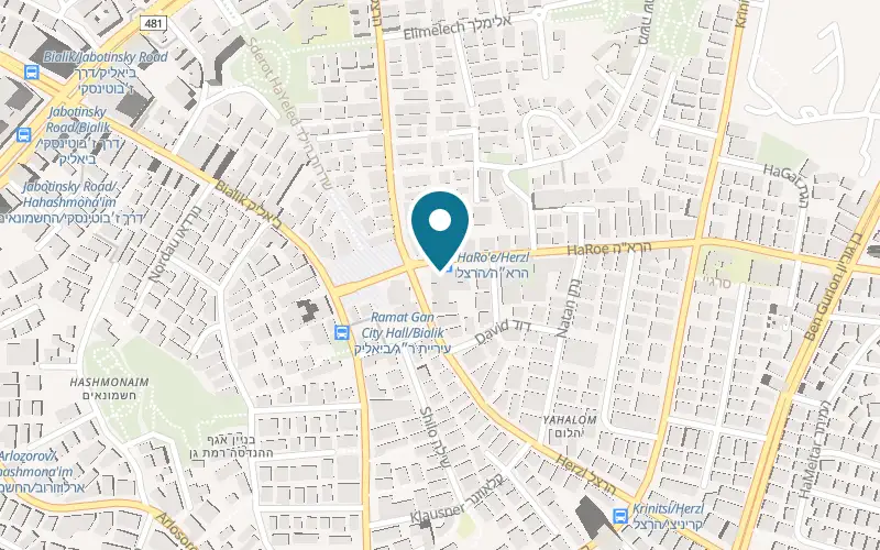 Map showing Sporter Ramat Gan at 2 HaRa'ah Street, on Rambam Square, Ramat Gan