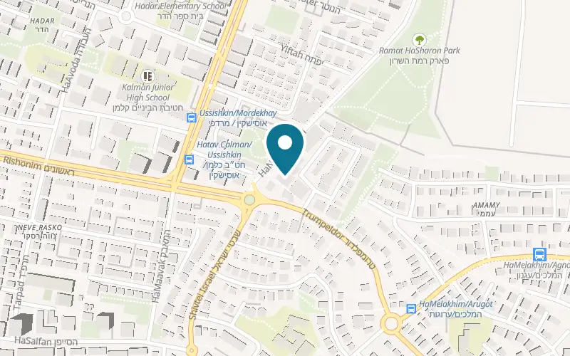 Map showing Sporter Ramat HaSharon at 2 HaNetzach Street, Ramat HaSharon