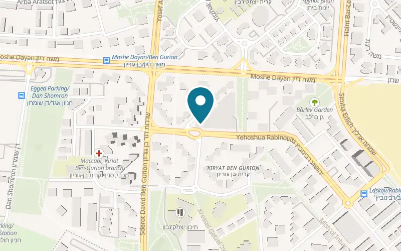 Map showing Studio MIGO at 11 Yehoshua Rabinovich Street, Holon