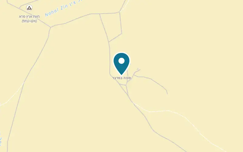 Map showing Succah in the Desert at Derekh Sfat Midbar, about 8 km from Mitzpe Ramon, Mitzpe Ramon