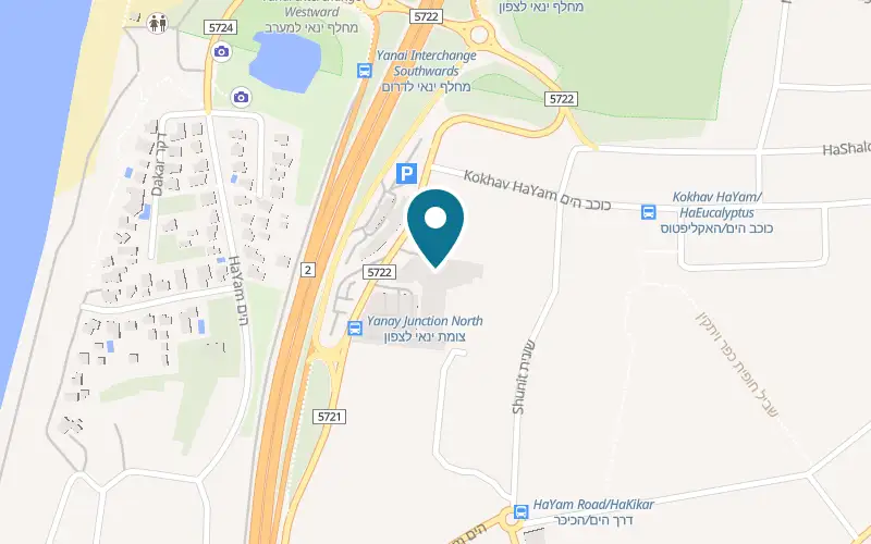 Map showing Sunset Bar at M HaDerech mall, by the Beit Yanai interchange, Kfar Vitkin
