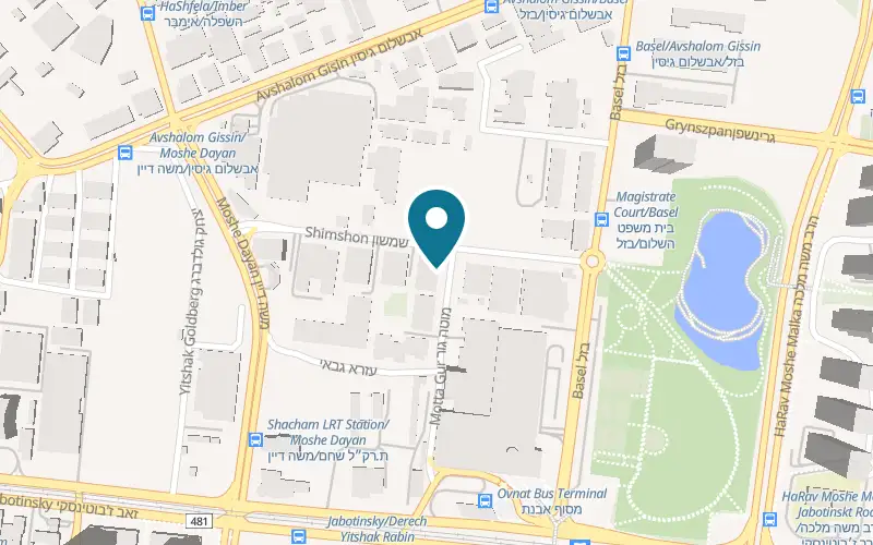 Map showing Sushi Bamoshava at 9 Motta Gur Street, Building B, Olympia Park, Petah Tikva