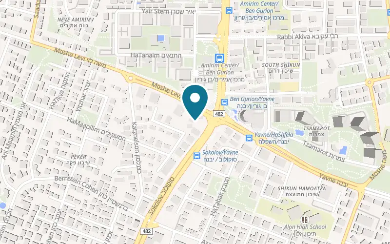 Map showing Sushi Bar at 111 Sokolov Street, Ramat HaSharon
