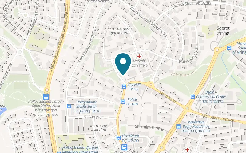 Map showing Swag at 1 HaHistadrut Street, Sderot