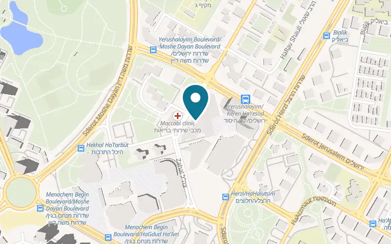 Map showing Swift Ashdod at Kanyon Simol, floor -2, 1 HaBanim Street, Ashdod