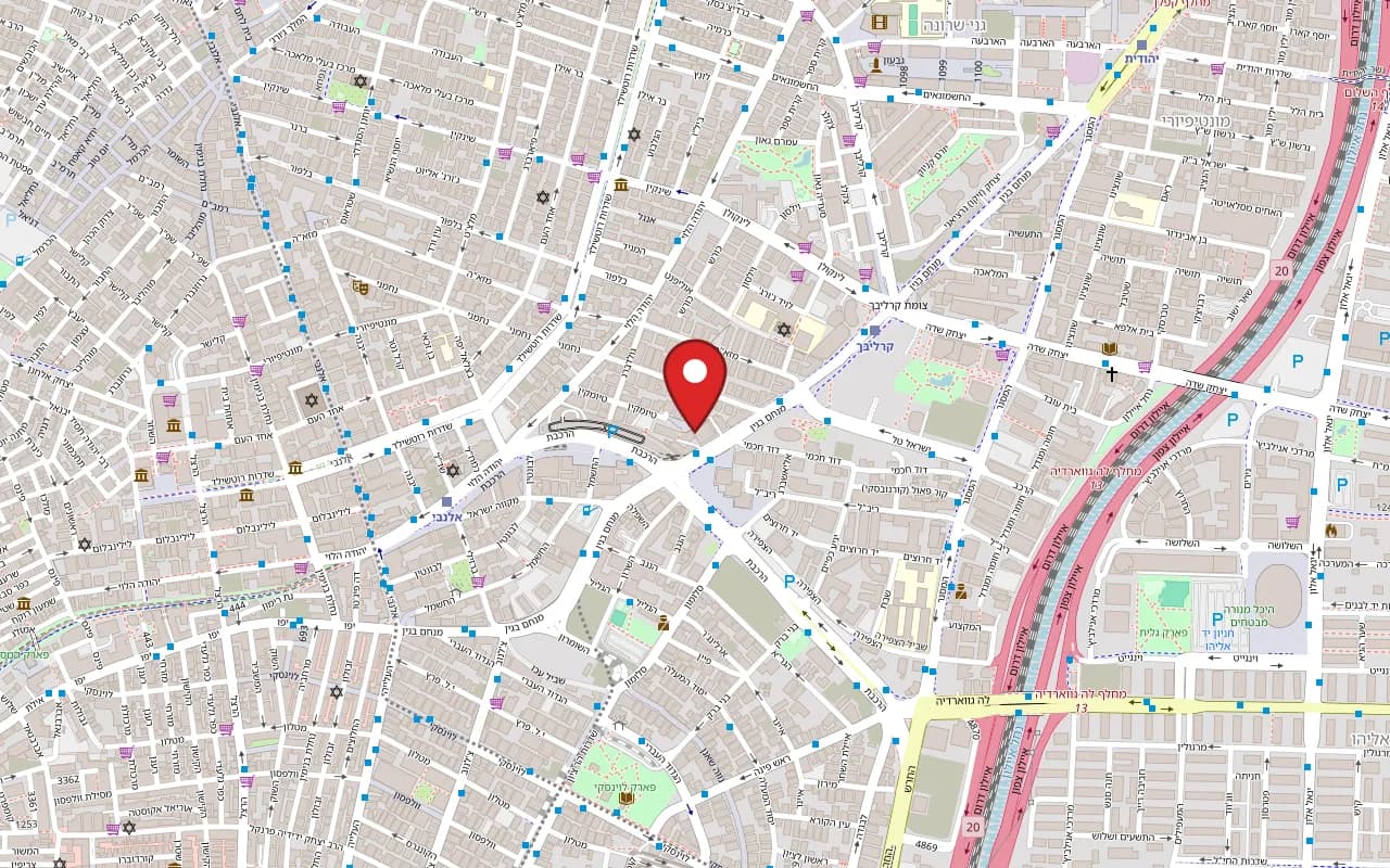 Map showing Taizu at 23 Derech Menachem Begin, Levinstein Tower, Tel Aviv-Yafo