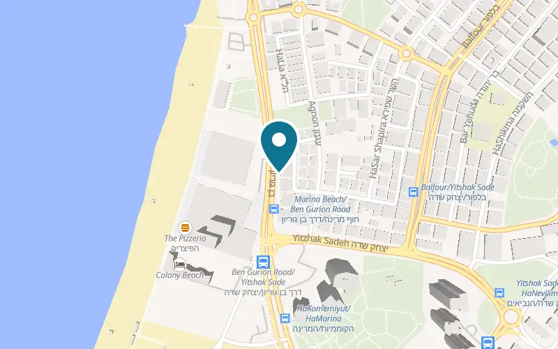 Map showing Talburger at 141 Ben Gurion Road, on the Bat Yam promenade, Bat Yam