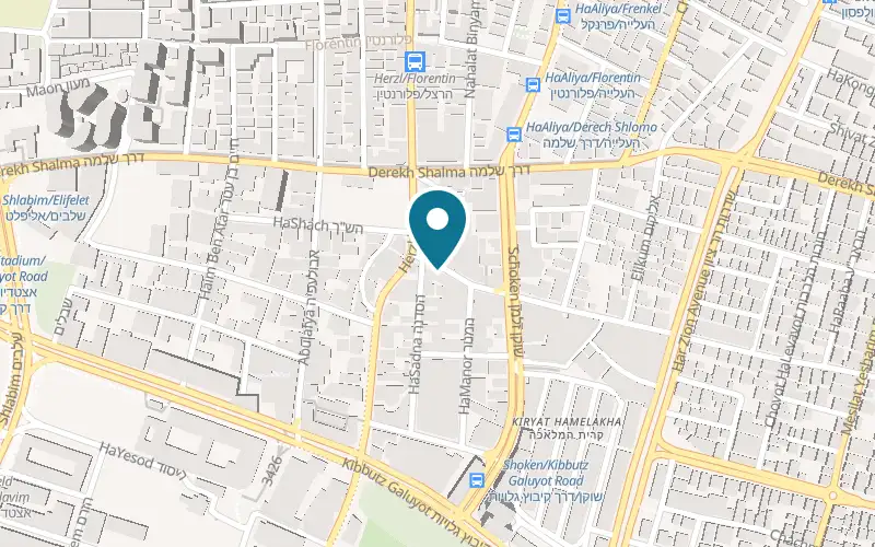 Map showing Talitania Factory Shop at 2 Bar Yohai Street, Tel Aviv-Yafo