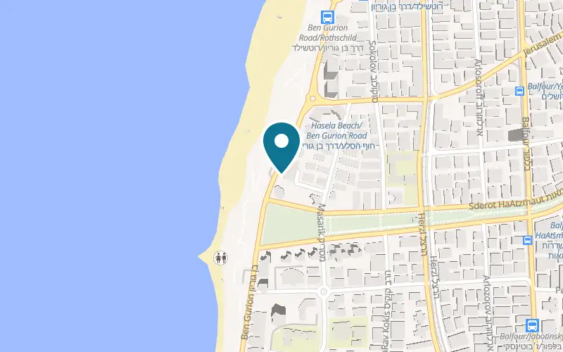 Map showing Tampopo at 65 Ben Gurion Road, Bat Yam
