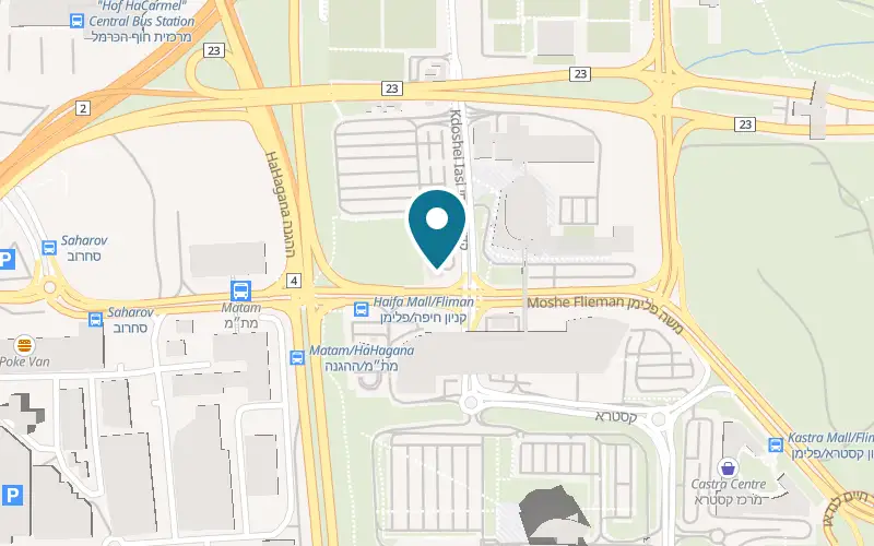 Map showing Tatami Congress Center at Haifa Congress Center, 1 Kedoshei Yassi Street, Haifa