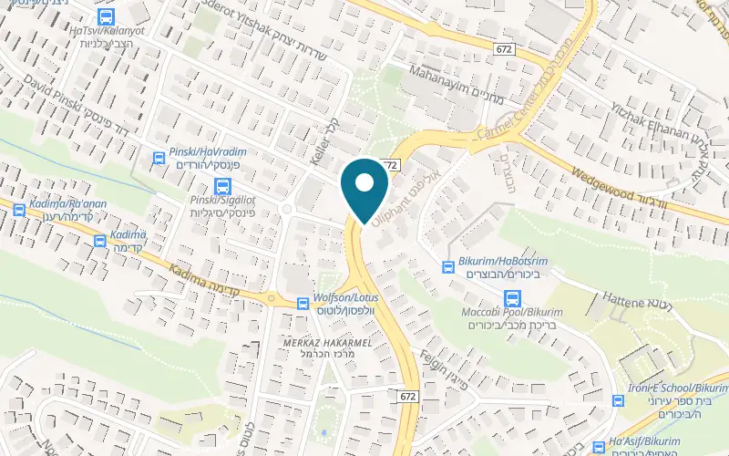 Map showing Tatami at 13 Moriah Avenue, Carmel, Haifa