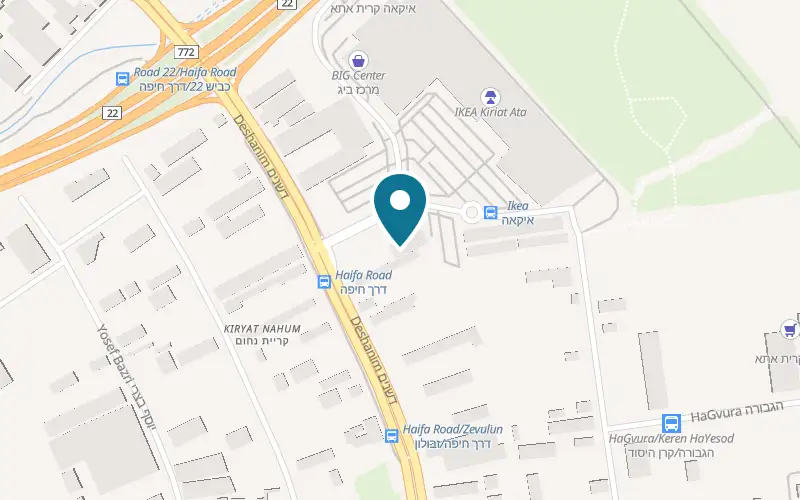 Map showing Tatami Kiryat Ata at Shaar HaTzafon mall, 30 Derech Haifa, Kiryat Ata