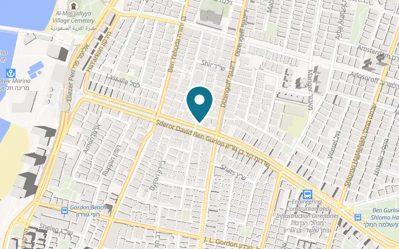 Map showing Tel a Vin at 39 Ben Gurion Boulevard, Tel Aviv-Yafo